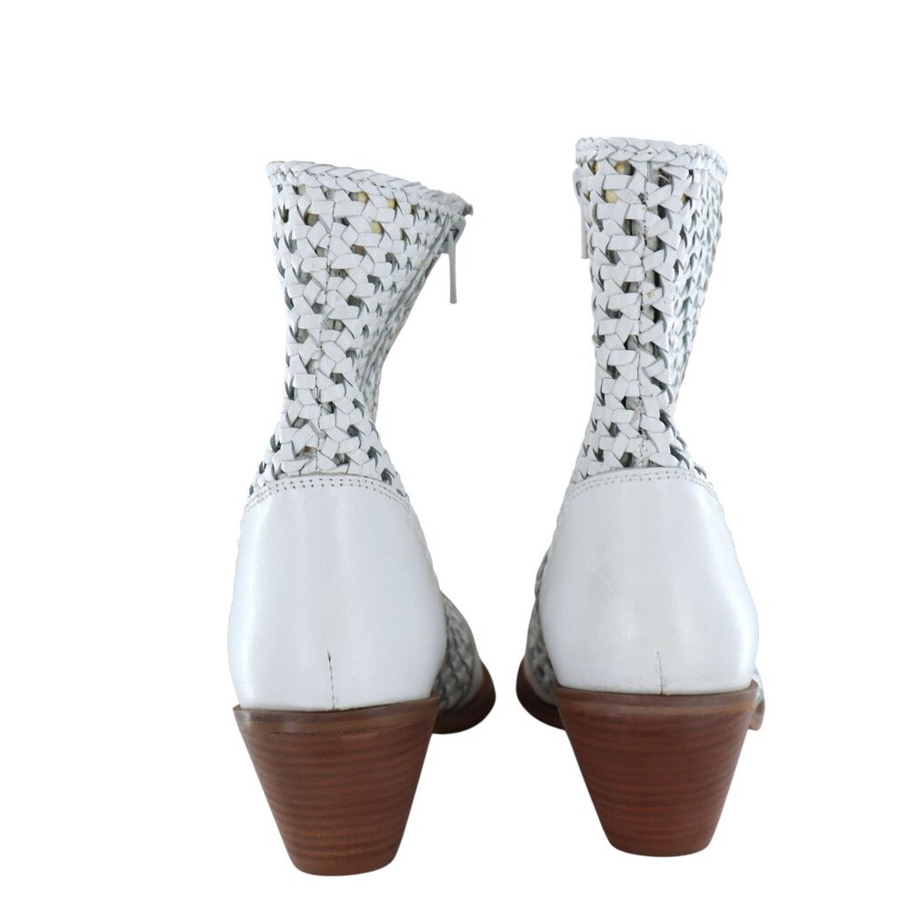 Matisse Golden Hour Booties Women 6 White Boho Bohemian Modern Western Edgy Chic - Picture 6 of 11